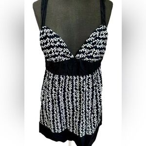 Speechless Black White check Y2K style‎ tank top dress, size 9, GUC whimsygoth
